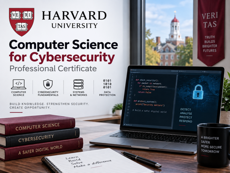 Harvard Computer Science for Cybersecurity Professional Certificate with cybersecurity workspace